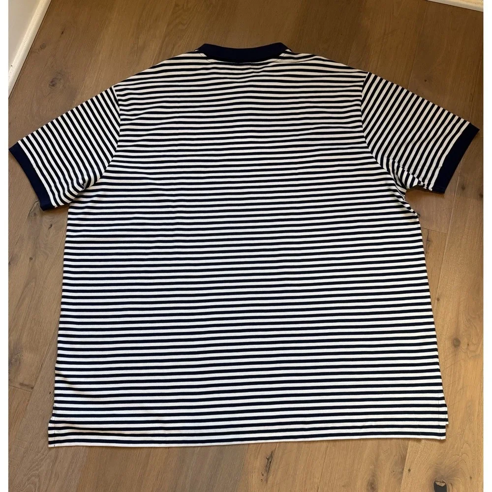 Polo Ralph Lauren Classic Navy & White Stripe Men's S/S Shirt 5XB Big Tall